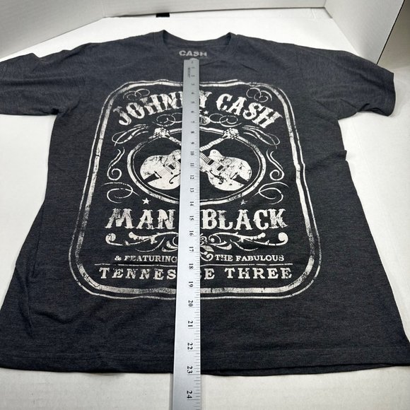 Cash Men's Size Medium Johnny Cash Tee Shirt Black Preowned - Picture 9 of 10
